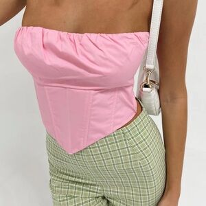Princess Polly ‘Bad gal bustier’ corset crop top in pink